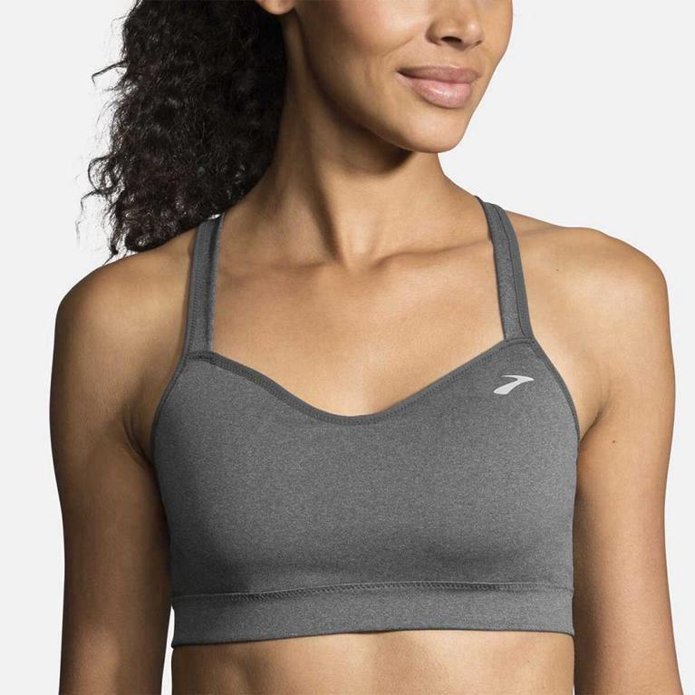 Brooks Uprise Crossback Womens Running Bra - Grey - Philippines (059612HGB)